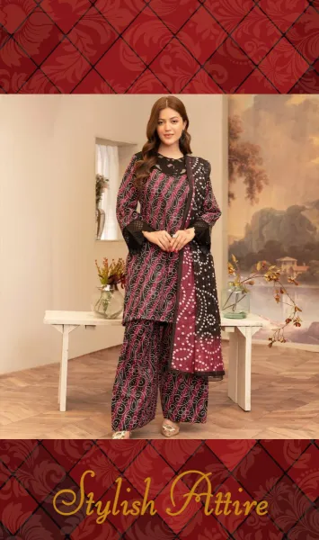 Original Pakistani Textured Lawn with Farshi Salwar. Brand: Sahiba's By Mirza  _ Black & White